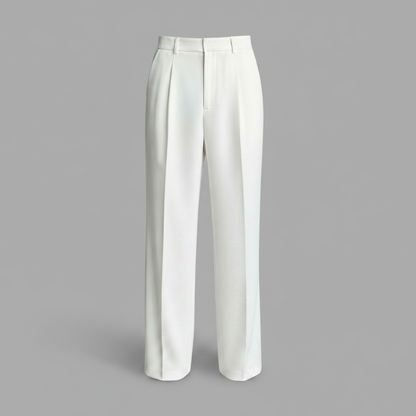 Men's Straight Fit Pleated Trousers | Formal Pants