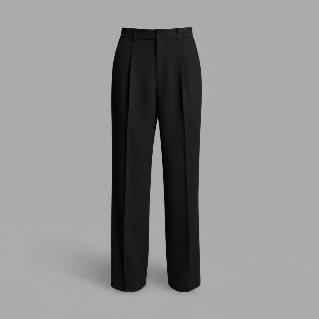 Men's Straight Fit Pleated Trousers | Formal Pants