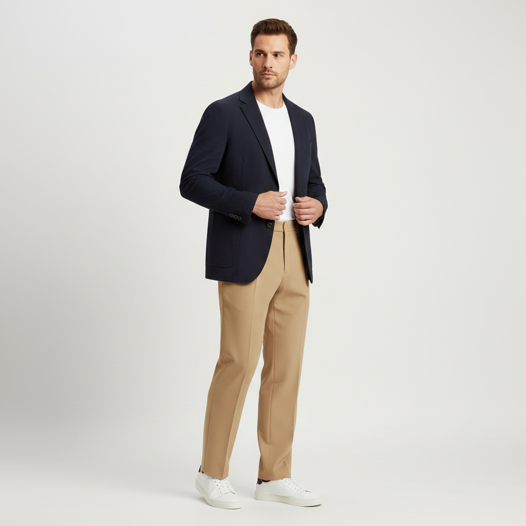 Men's Straight Fit Pleated Trousers | Formal Pants