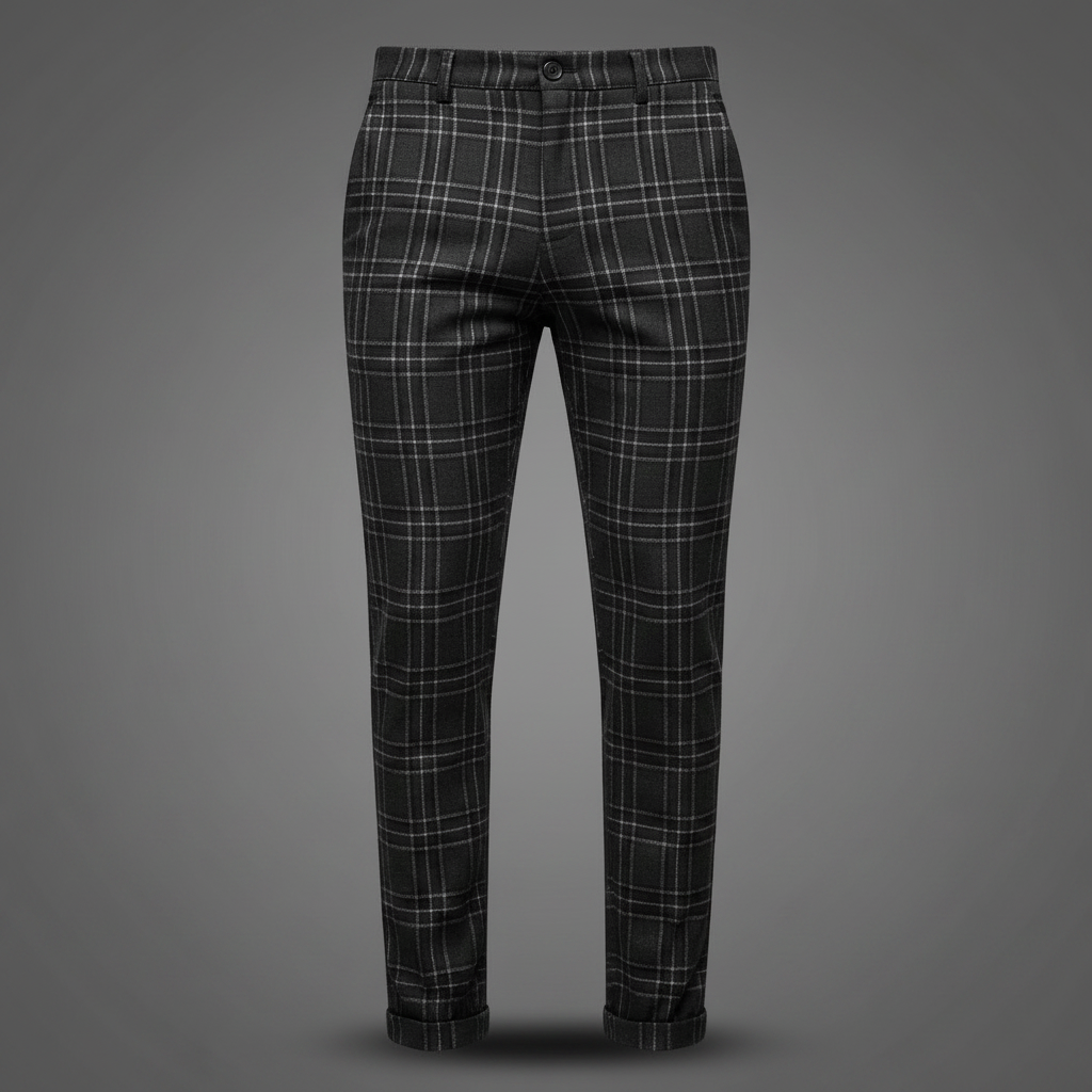 Sasha Checked Chinos | Men's Trousers for Casual Wear