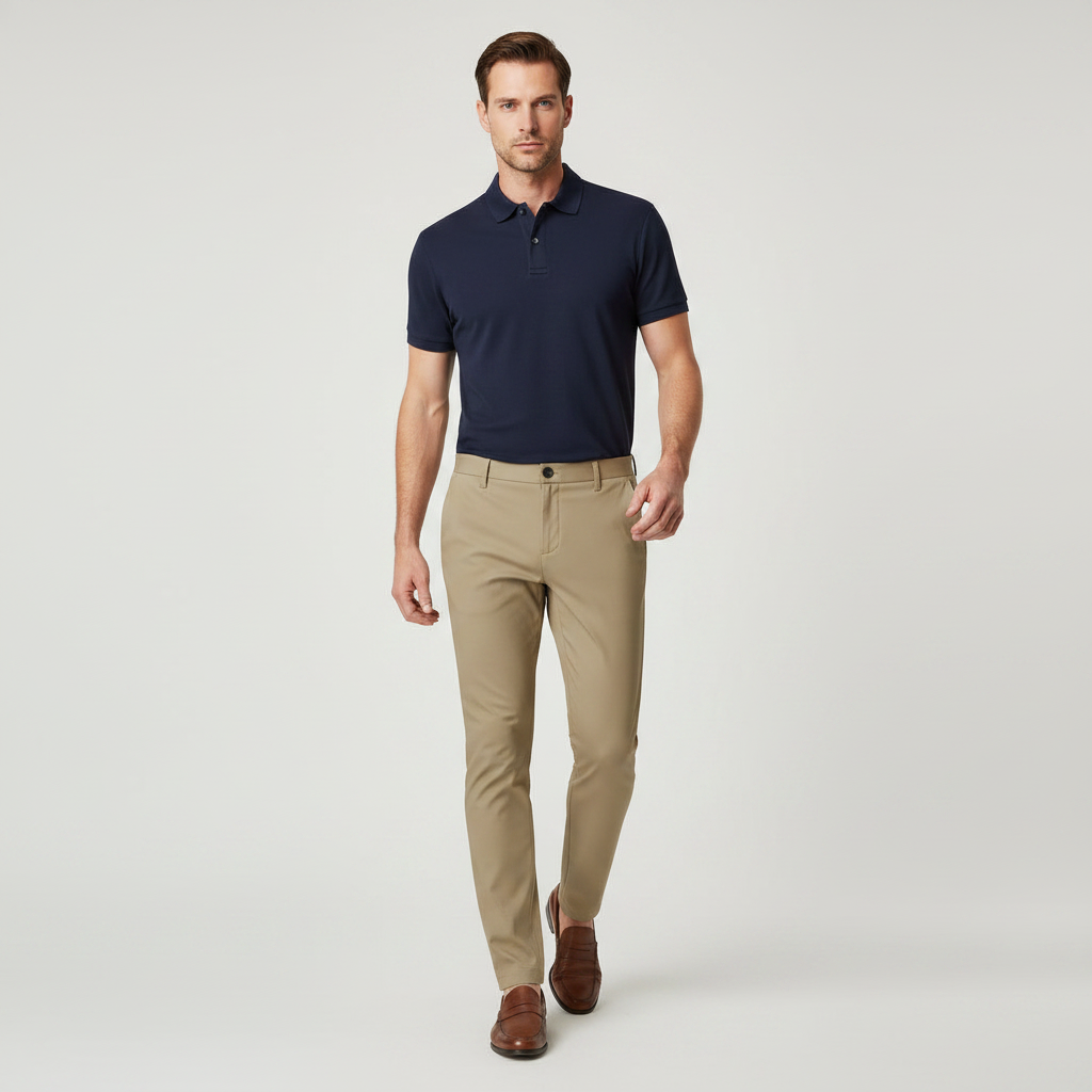 Saul Men's Slim Fit Stretch Chinos | Men's Trousers