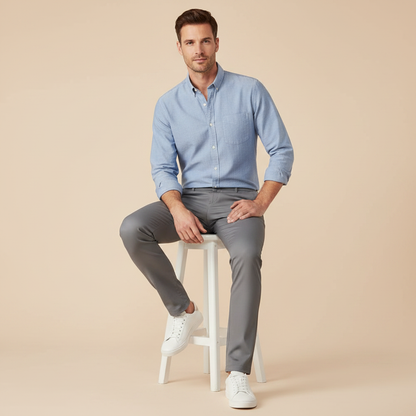 Saul Men's Slim Fit Stretch Chinos | Men's Trousers